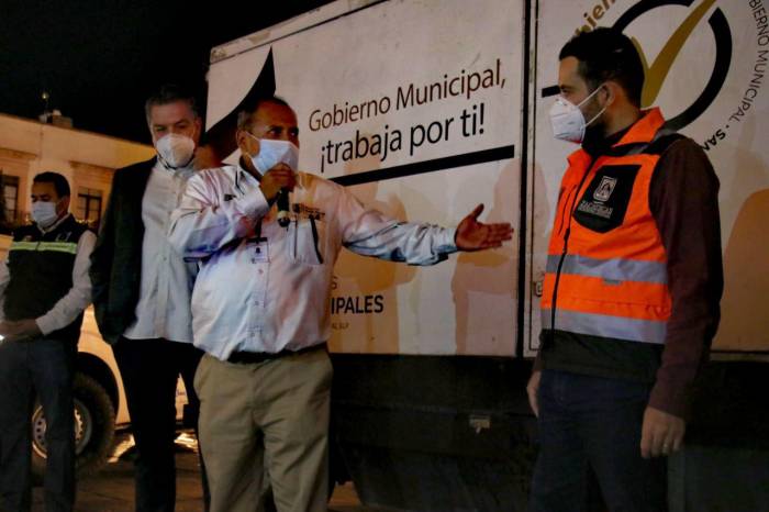 Ayuntamientos de Zacatecas y San Luis Potos, realizan macro sanitizacin en el centro histrico 