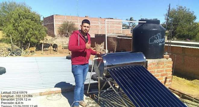 Instalan calentadores solares en comunidad Rancho Nuevo
