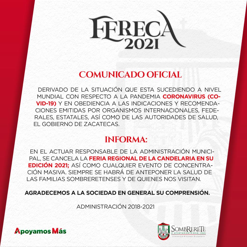 Suspenden la FERECA 2021