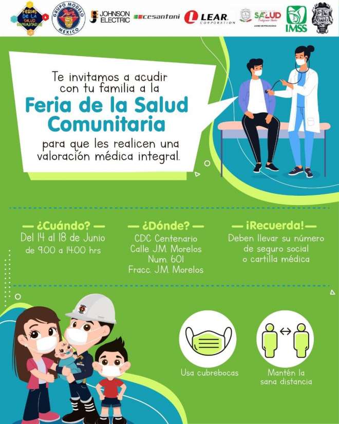 Invitan a la Feria de la Salud en Calera