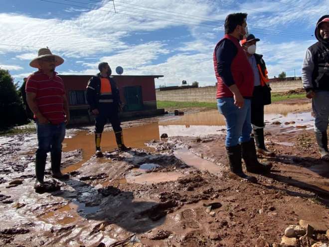 Verifican daños en viviendas afectadas por las lluvias en Sombrerete