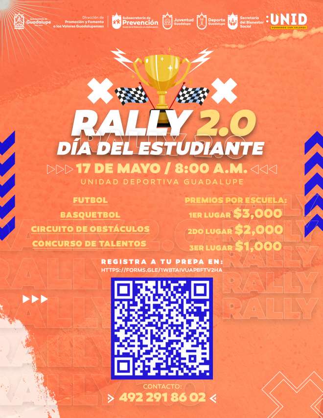 Convocan a estudiantes de preparatoria a participar en Rally 2.0