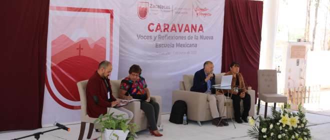 Maestros del sureste zacatecano refuerzan su aprendizaje en la Caravana de la Nueva Escuela Mexicana