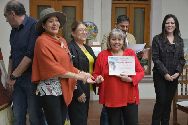 Exponen pensionados y jubilados del Issstezac sus obras con Rostro de Mujer
