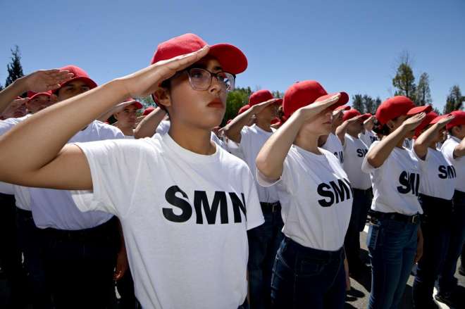 Jvenes zacatecanos rinden protesta como soldados del Servicio Militar Nacional